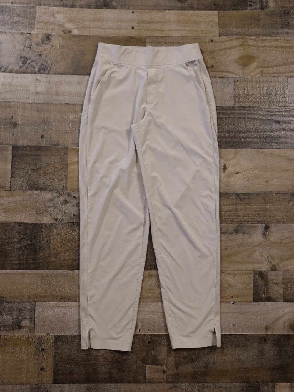 Athleta Brooklyn Mid Rise Ankle Pant Women’s 0 Abalone Beige Travel Lightweight
